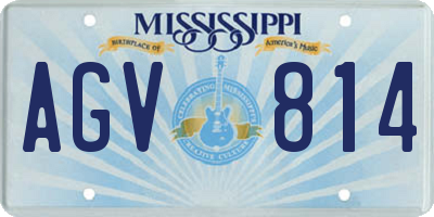 MS license plate AGV814