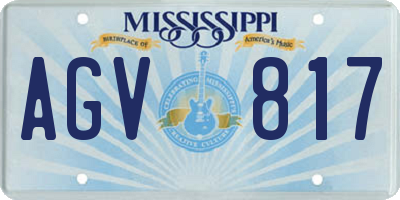 MS license plate AGV817