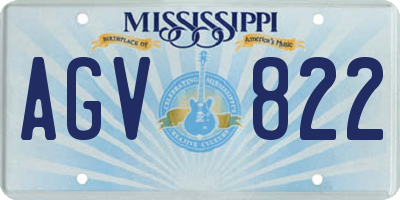 MS license plate AGV822
