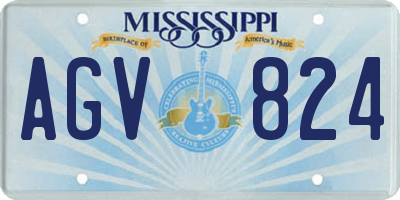 MS license plate AGV824