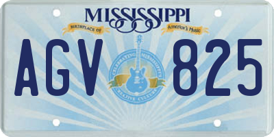 MS license plate AGV825