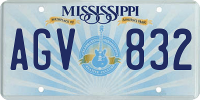 MS license plate AGV832