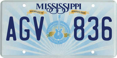 MS license plate AGV836