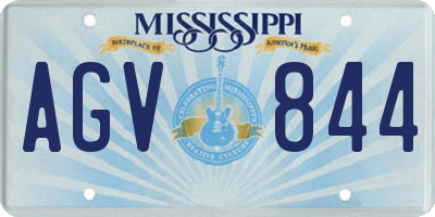 MS license plate AGV844