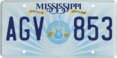 MS license plate AGV853