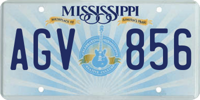 MS license plate AGV856