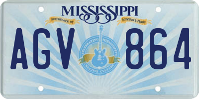 MS license plate AGV864