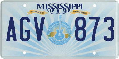 MS license plate AGV873