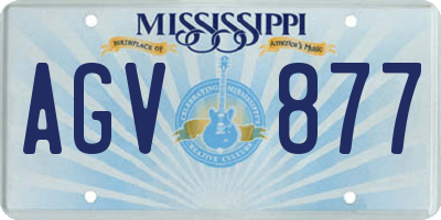 MS license plate AGV877