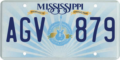 MS license plate AGV879