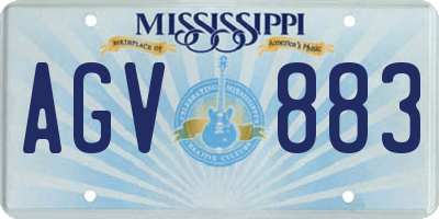 MS license plate AGV883
