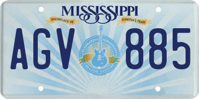 MS license plate AGV885