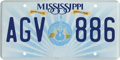 MS license plate AGV886