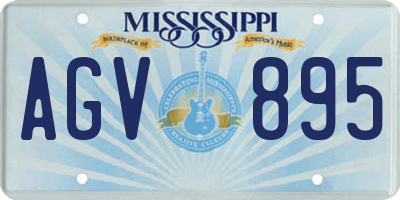MS license plate AGV895
