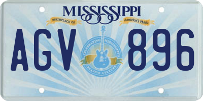 MS license plate AGV896