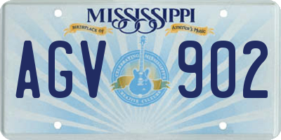 MS license plate AGV902