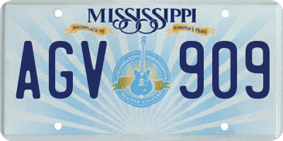 MS license plate AGV909