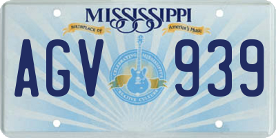 MS license plate AGV939