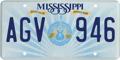 MS license plate AGV946