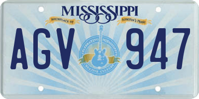 MS license plate AGV947