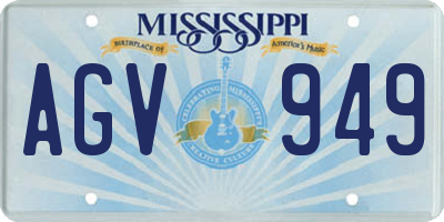 MS license plate AGV949
