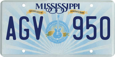 MS license plate AGV950