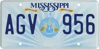 MS license plate AGV956