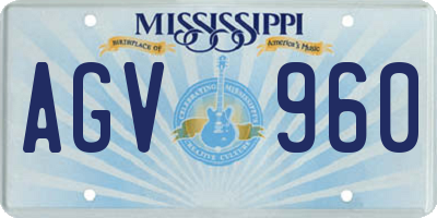 MS license plate AGV960