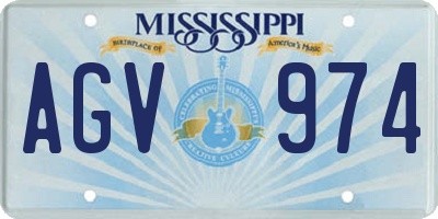 MS license plate AGV974
