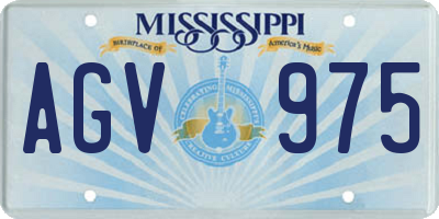 MS license plate AGV975
