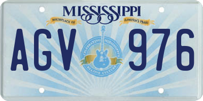MS license plate AGV976