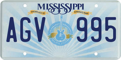 MS license plate AGV995