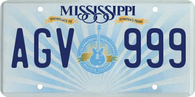 MS license plate AGV999