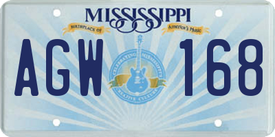 MS license plate AGW168