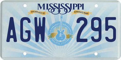 MS license plate AGW295