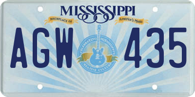MS license plate AGW435