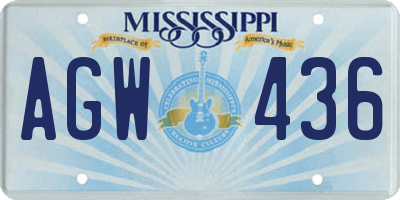 MS license plate AGW436