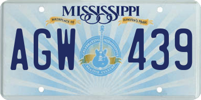 MS license plate AGW439