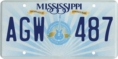 MS license plate AGW487