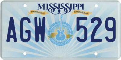 MS license plate AGW529