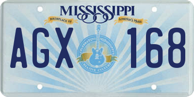 MS license plate AGX168