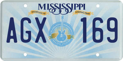 MS license plate AGX169
