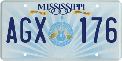 MS license plate AGX176