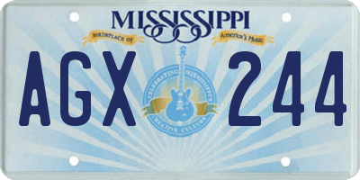 MS license plate AGX244