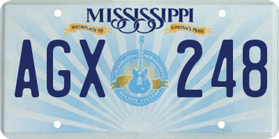MS license plate AGX248