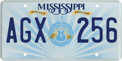 MS license plate AGX256