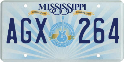 MS license plate AGX264