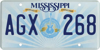 MS license plate AGX268