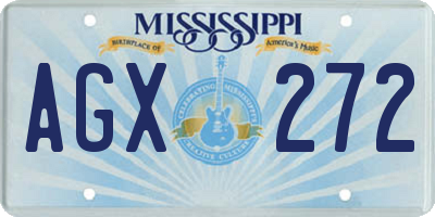 MS license plate AGX272