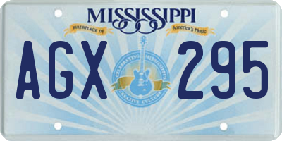 MS license plate AGX295